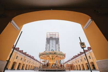 Nikolsky Dvor is opened winter season with Christmas market, Big slide and Venetian carousel!